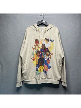 Disney Encanto Adult Hoodie XL Beige "La Familia Es Todo" Floral Graphic